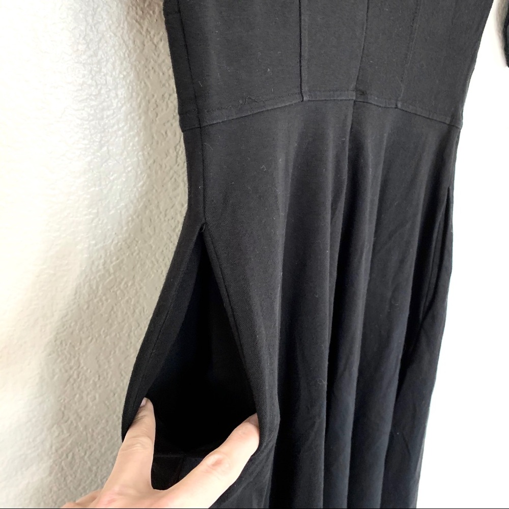 EShakti Black Fit & Flare Cotton Dress - Picture 6 of 8